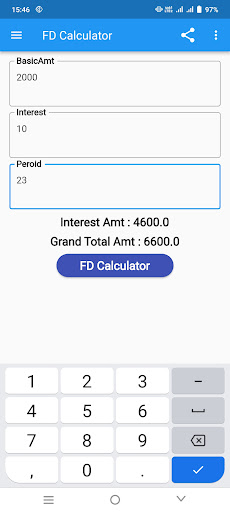 Fd Calculator Screen 2