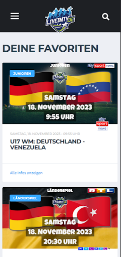 Android application Live im TV - Sport Live screenshort
