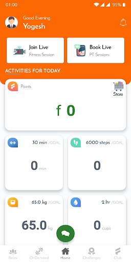Android application JMK Fitness screenshort