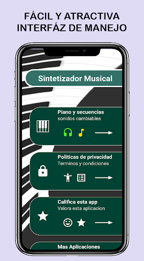 Sintetizador Piano y Percusión Screen 3