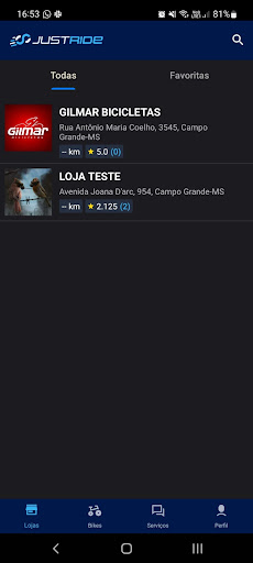 Android application JustRide screenshort