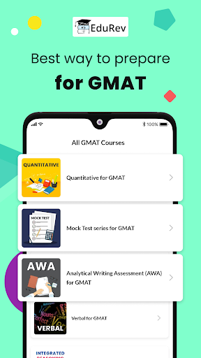 Android application GMAT Exam Prep App, Mock tests screenshort