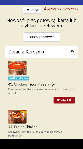 Android application Indyjskie Curry screenshort