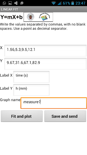 Linear Fit Screen 2
