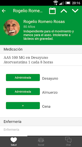 Android application SeniorClose Familiar screenshort