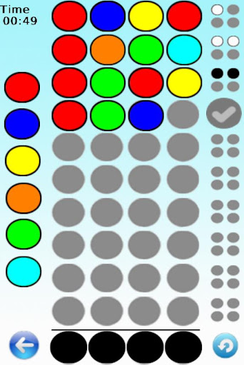 Find Colors (MasterMind) Screen 2