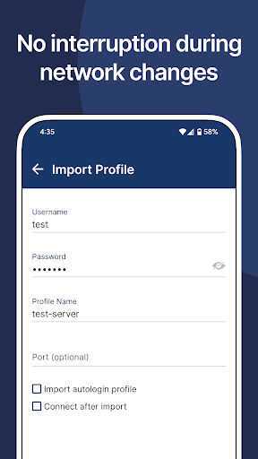 Screenshot of OpenVPN Connect