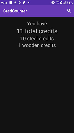 CredCounter Screen 2