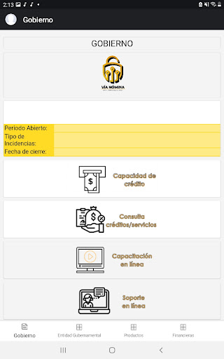 Vía Nómina Dependencia Screen 2