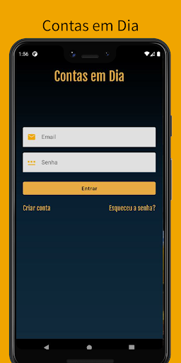 Android application Contas em Dia screenshort