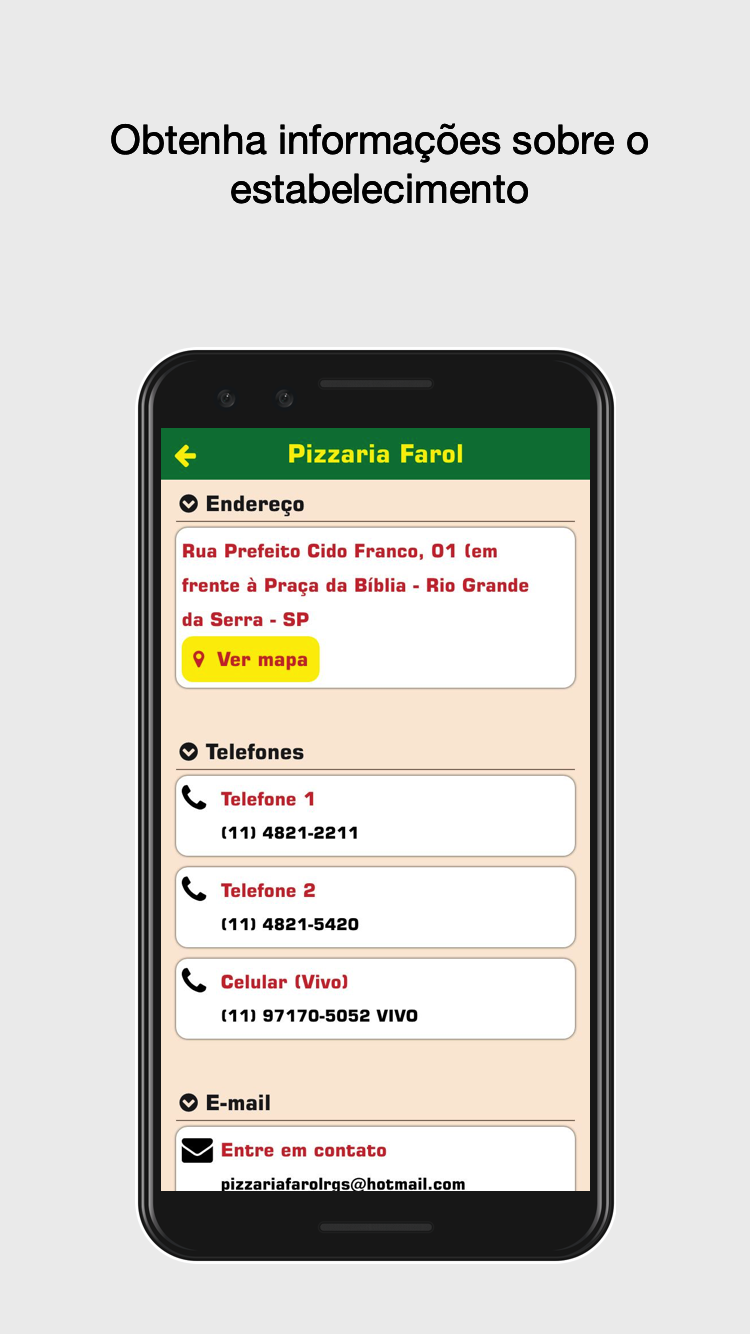 Android application Pizzaria e Esfiharia Farol screenshort