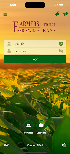 Android application Farmers Trust & Savings Bank screenshort