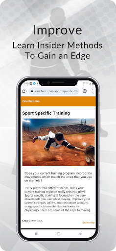 Sports Science Index Screen 2