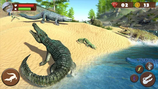 Wild Crocodile Family Sim Game