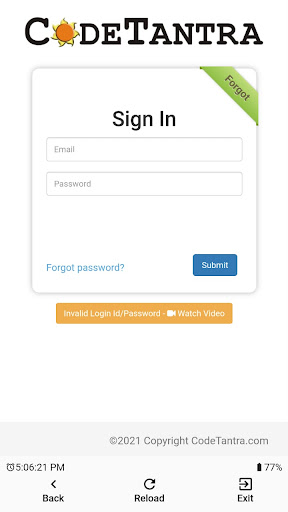 Android application CodeTantra screenshort
