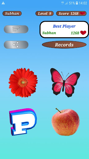Android application Memory Games Picture Matching screenshort