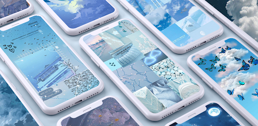 Android application Blue Aesthetic Wallpapers screenshort
