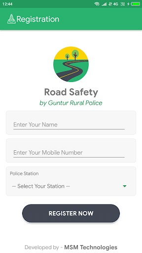 Android application Road Safety Oath Guntur Rural screenshort