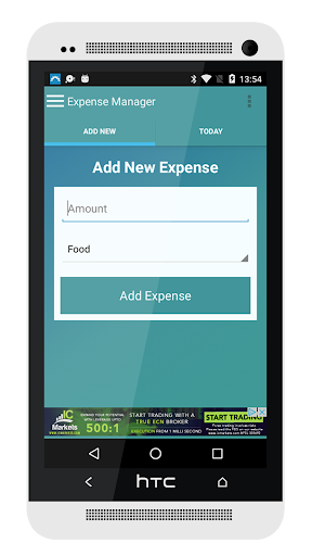 Android application Expense Manager screenshort