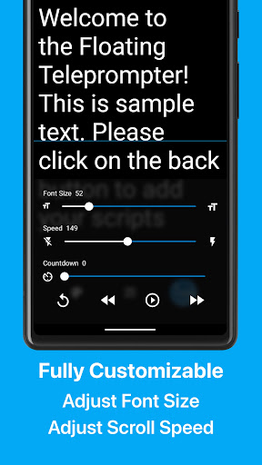 Teleprompter: Floating Notes Screen 3