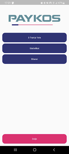 Paykos Terminal Screen 3