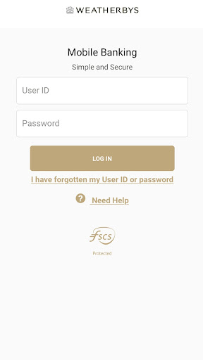 Android application Weatherbys Mobile Banking screenshort