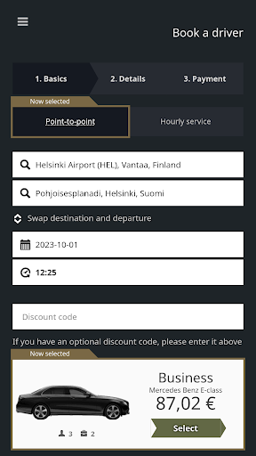 Android application OmaKuljettaja screenshort