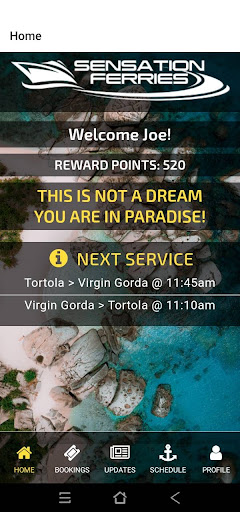 Android application SENSATION FERRIES screenshort