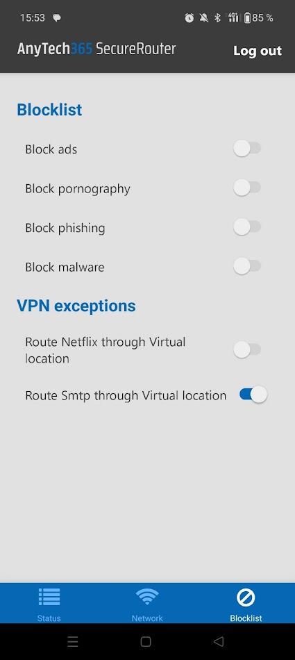 #7. AnyTech365 SecureRouter (Android) Ved: AnyTech365