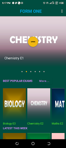 Android application Form One screenshort