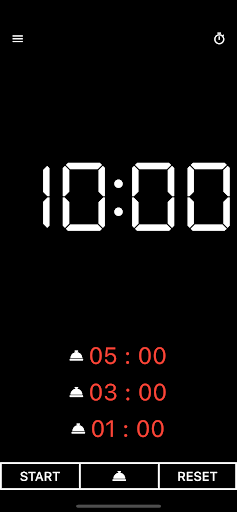 Android application Presentation Timer screenshort