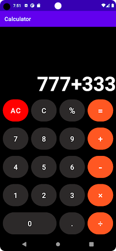 Simple Calculator Screen 3