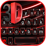 Black Red 3D Keyboard Theme icon