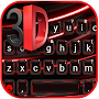 Black Red 3D Keyboard Theme