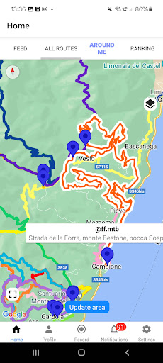 Training Camp: MTB routes Screen 2