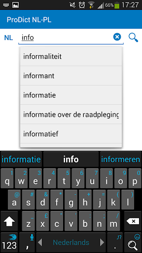 Android application Polish - Dutch dictionary screenshort