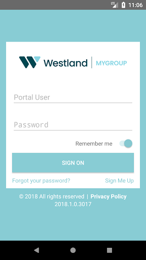 Android application Westland MyGroup Mobile screenshort