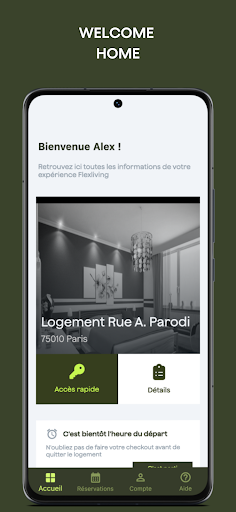 Android application Flexliving screenshort