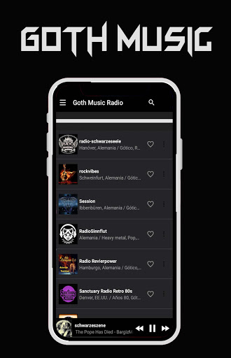 Goth Music Radio Screen 2