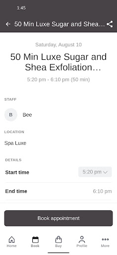 SPA LUXE LUXURY DAY SPA Screen 3