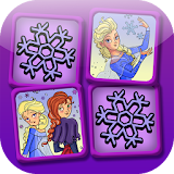 Pairs game of ice princesses icon