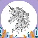 Cover Image of Download Unicorn Mandala Coloring Book  APK