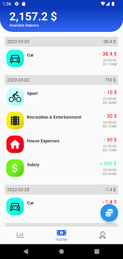 Android application Pare manager | پارە screenshort