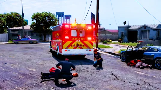 لعبة محاكاة سيارة إسعاف 3D