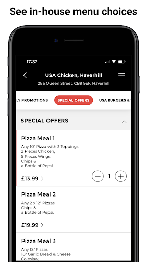 USA Chicken, Haverhill App Screen 2
