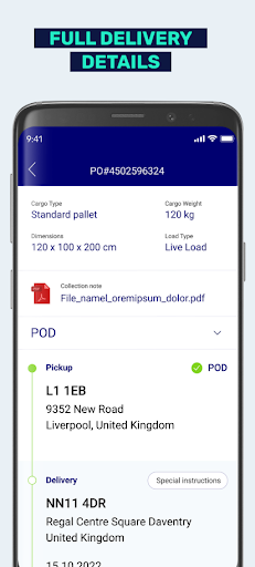 Zeus Driver: Live HGV tracking Screen 3