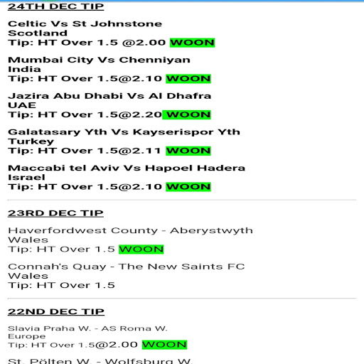 Halftime Over 1.5 Goals Fixed