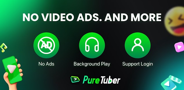 Pure Tuber:No Video Ads Player Screenshot