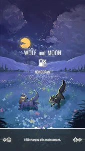 Le loup et la lune : Nonogram