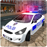 Policía y juego de coches simulador 3D